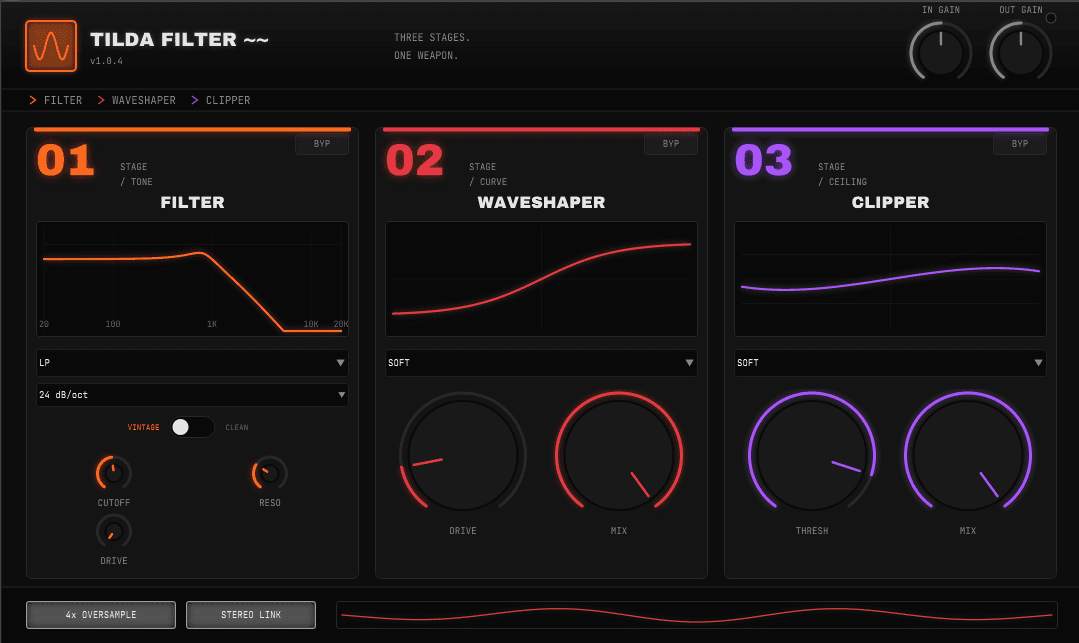 Tilda Filter interface screenshot