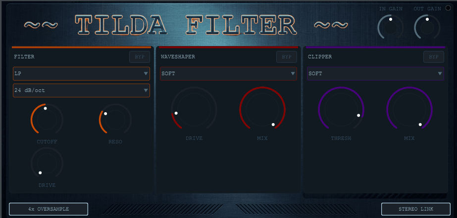 Tilda Filter interface screenshot